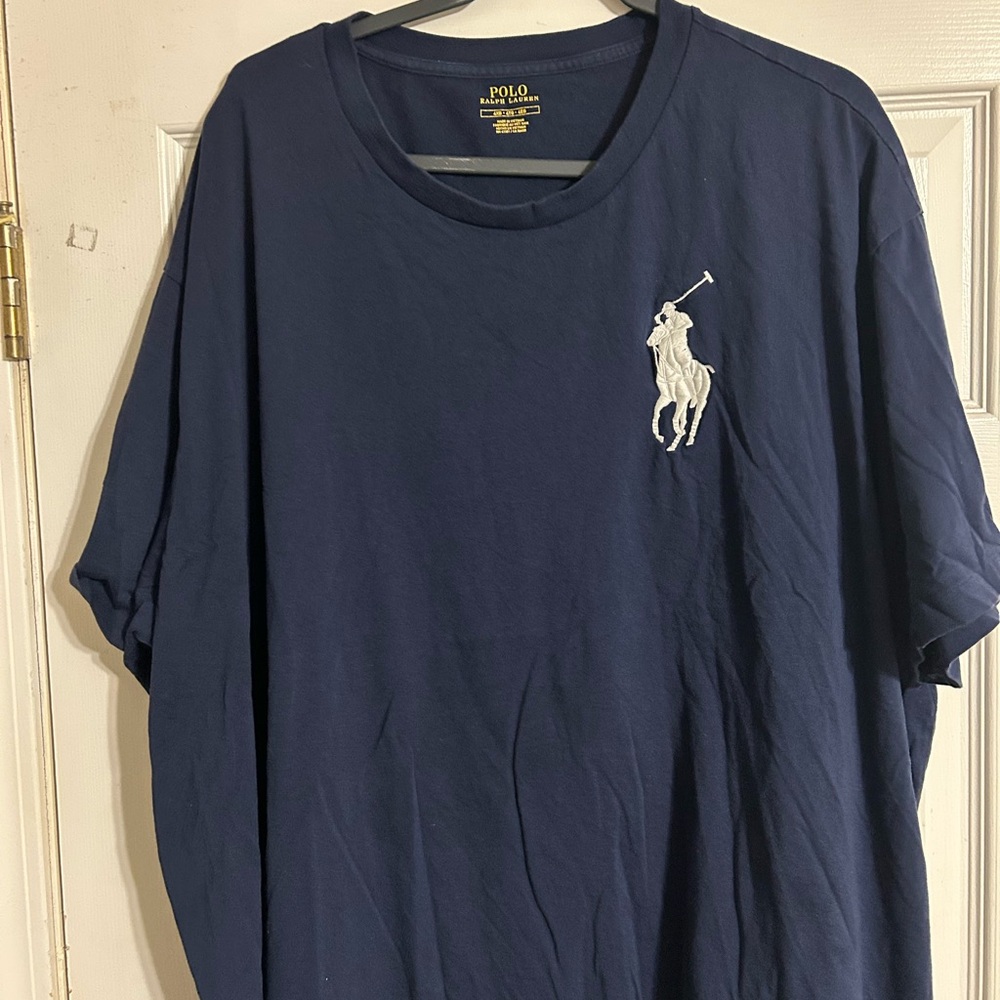 Polo by Ralph Lauren Navy T‑Shirt with White Pony Logo